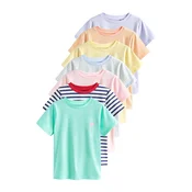 Next Majica marine/pastelno rumena/meta/pastelno lila/pastelno oranžna/pastelno roza/bela