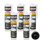 IsolBau Sanitarni silikon Črni Sanitär Silikon 5 x 300ml