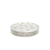 SIGMA Novogodišnji porcelan set za kolace 19cm 6/1, Beli