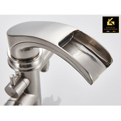 Kranig Kraanwerk Stoječa kopalna pipa | Elegantna kopalnica | Herjan | Črna | Chrome | Brušeno nerjaveče jeklo, (21670211)