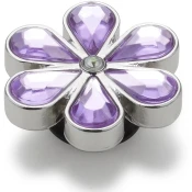 Crocs JIBBITZ PURPLE BLINGED OUT DAISY, vložki za obutev, vijolična 10012296