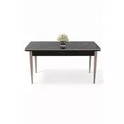 HANAH HOME Trpezarijski sto Rewa Black Marble Chrome