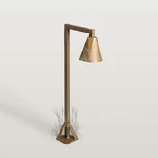 Moretti Luce LED-svetilka za podnožje Silva Disk, 50 x 19 cm, starinsko medenina - Podeželska hiša/Rustikalna - starinski medenina