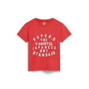 Superdry Majica živo rdeča/bela