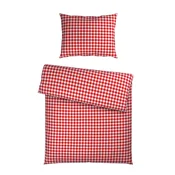 Esposa POSTELJNINA TANJA 140/200 cm saten rdeča, bela