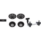 Blanco pribor MAT BLACK InFino set 2x3,5 za dve koriti (skodelice, InFino okrasne rozete, C-overflow prelivni set), brez dodatne komp.