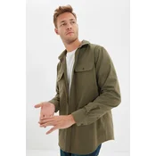 Trendyol Khaki Regular Fit Double Pocket Flap Shirt