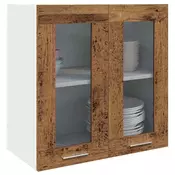 Zidni kuhinjski ormaric Lyon sa staklenim vratima staro drvo 60x31x60 cm