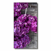 tulup.si Steklena navpična ura Cvetje cvetje vijolična 30x60 cm