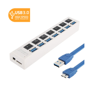 USB 3.0 HUB 7 portova JWD-U37 beli