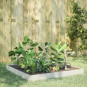 Povišena vrtna gredica bijeli 100 x 100 x 18,5 cm od celika