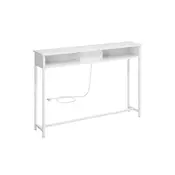 Songmics Konsolna miza 25x120x811 cm Bela