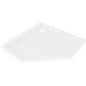 Mexen Flow pentagonalni plitvi tuš 90 x 90 cm, beli sijaj - 46P109090