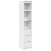 Vidaxl Visoka omara bel 37,5x35x180 cm inženirski les