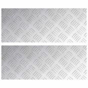 Vidaxl aluminijaste checker plates set 2 protizdrsne 20x50 cm