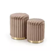 Halmar Komplet stolčkov FIDO stool set, cappuccino gold (1p=1set)