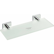Steklena polica BETA, 600 x 55 x 130 mm, kromasta - Kromasta - 600.00 - 144 - Steklo - Vijaki/lepilo - Kvadratna - Bemeta - BETA - 600x55x130 mm - Polica