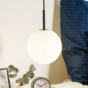 Audo Copenhagen Audo LED obesna svetilka TR Bulb, črna/opal mat, steklo, E27 - Dnevna soba/jedilnica - Dizajn - črna, opalno bela mat