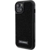 Torbica Karl Lagerfeld Hc Rhinestone Metal Plate Logo za iPhone 15 6.1 crna (KLHCP15SHDSPLK)