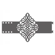 shumee Z18 Elegantna dekorativna sponka za naglavni trak za zavese OPENWORK DECOR siva