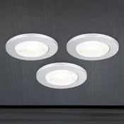 ORION Set Artist LED ugradnih reflektora za namještaj od 3 srebrna - Dnevni boravak/blagovaonica - Moderan - mat srebro - Plastika
