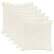 vidaXL Prevleka za blazino 6 kos HOUTEN Bela 55 x 55 cm