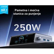 ANKER Prime 250W GaN stoni brzi punjac/ 6-portova (4x USB-C/ 2x USB-A) srebrni