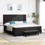 vidaXL vidaXL Postelja z vzmetnico z vzmetnico Črna 200 x 200 cm Žamet, (5000127891)