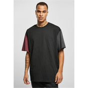 Organic Oversized Colorblock T-Shirt Black
