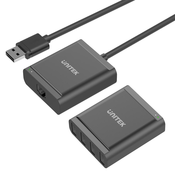 UNITEK Y-2516 sucelje cvorišta USB 2.0 480 Mbit/s Crno