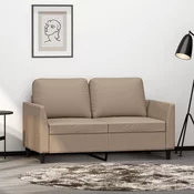 VIDAXL dvosed (120cm, umetno usnje), kapučino barve