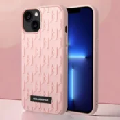 Karl Lagerfeld Ovitek Karl Lagerfeld 3D monogram - pink  za iPhone 14 Plus/15 Plus (KLHCP14MRUPKLPP)