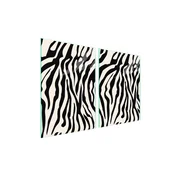 shumee Steklena zaščitna plošča za štedilnik 2x45x52 Zebra