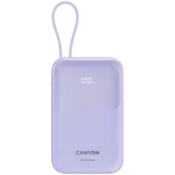 Canyon OnPower 101 power bank s ugradenim kabelom, 10.000 mAh, PD 22,5 W, ljubicasta