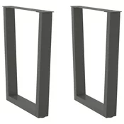 Noge za blagovaonski stol V-oblika 2 kom antracit 70 x (72-73,3) cm celik
