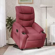 Vidaxl vidaXL Električni masažni stol z dvigalom, nagibni, bordo