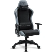 SENSE7 Igralni stol Fuku PU Suede, Črna-Siva