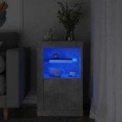 Bocni ormaric s LED svjetlima siva boja betona