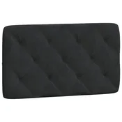 Vidaxl Blazina za vzglavje črna 90 cm žamet