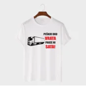 MAFIMI Muška majica Peškir oko vrata pauze ni sata, Bela