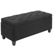 HOMCOM HOMCOM sedežna klop poliester, pena 100Š x 40G x 44V cm Črn, (5000242492)