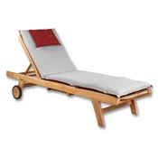 Mountfield Mountfield Vrtna blazina za ležalnik De Luxe karmín, 195x60x8 cm