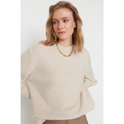 Trendyol Stones Wide fit Soft Textured Basic Knitwear Sweater