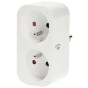Nedis Wi-Fi pametna duo vtičnica/ 16A/ francoski tip E/ IP21/ merilnik porabe/ Android/ iOS/ SmartLife/ bela