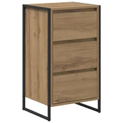 Vidaxl Strani šal s predalom Oreh 42 x 36 x 75.5 cm Konstruiran les