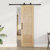 vidaXL Drsna vrata ORKDAL Naravna 61 x 198,5 cm Trdna borovina