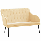 Vidaxl Klop krem 110x76x80 cm žamet
