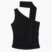 Cropp - Top na jedno rame - CRNO