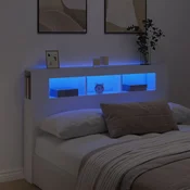 LED uzglavlje bijelo 160 x 18,5 x 103,5 cm konstruirano drvo