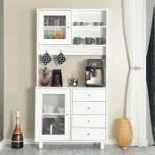Hanah Home Višenamenska komoda Grano 96, 96 x187 x40 cm, Bela